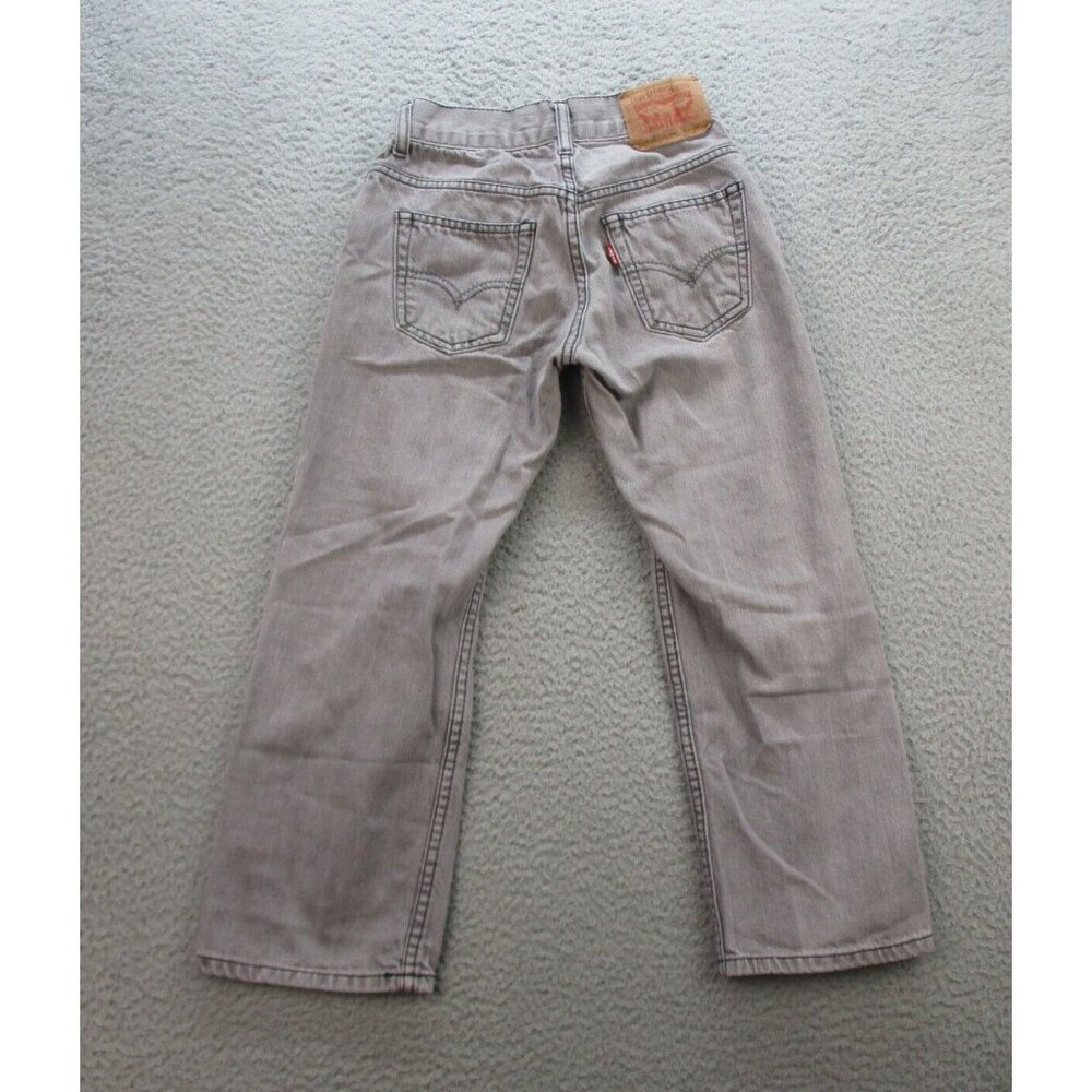 Levis 505‎ Jeans Boys Size 8 Regular Denim Youth Straight Gray Classic Pants